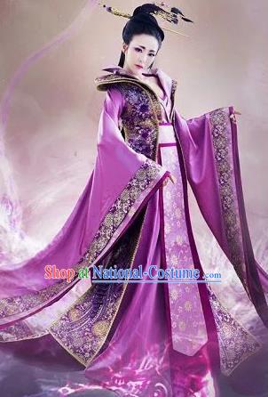 Traditional Ancient Chinese Imperial Emperess Costume, Chinese Tang Dynasty Dance Dress, Cosplay Chinese Peri Imperial Princess Embroidered Clothing for Women