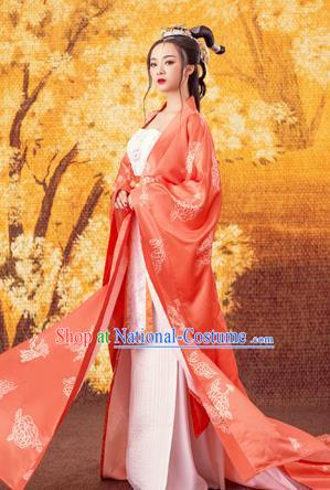 Traditional Ancient Chinese Imperial Consort Costume, Chinese Tang Dynasty Emperess Dress, Cosplay Chinese Peri Imperial Concubine Embroidered Clothing for Women