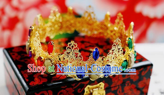 Chinese Wedding Jewelry Accessories, Traditional Xiuhe Suits Wedding Bride Flowers Headwear, Wedding Royal Crown, Ancient Chinese Harpins and Earrings for Women