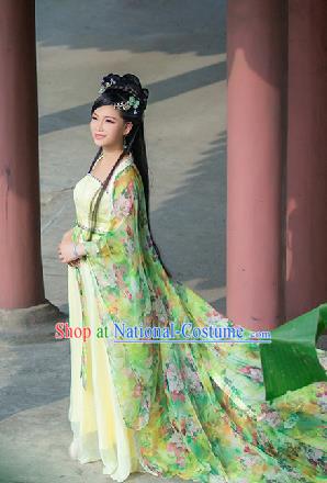 Traditional Ancient Chinese Imperial Emperess Costume, Chinese Tang Dynasty Palace Lady Dress, Cosplay Chinese Princess Printing Ru Skirt Clothing for Women