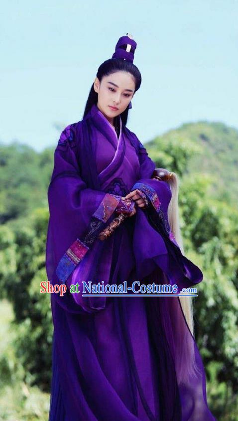 Traditional Ancient Chinese Taoist Nun Costume, Chinese Taoist Dress, Chinese Peri Magic Princess Hanfu Embroidered Clothing for Women