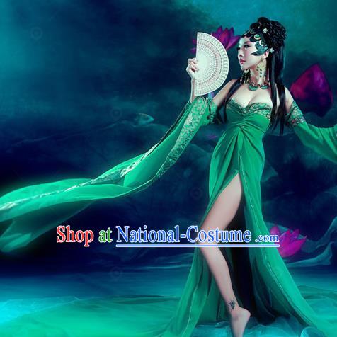 Traditional Ancient Chinese Swordswoman Costume, Chinese Han Dynasty Fairy Dress, Cosplay Game Character Chinese Peri Clothing for Women