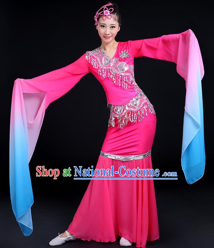 Traditional Chinese Yangge Fan Dancing Costume