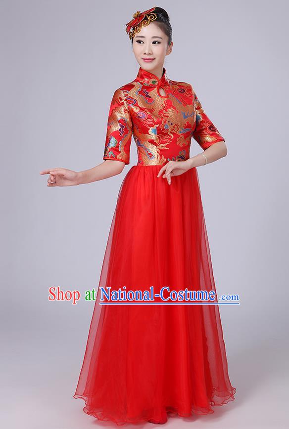 Traditional Chinese Yangge Fan Dancing Costume