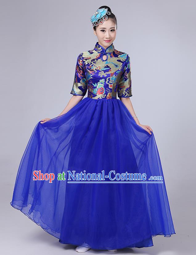 Traditional Chinese Yangge Fan Dancing Costume