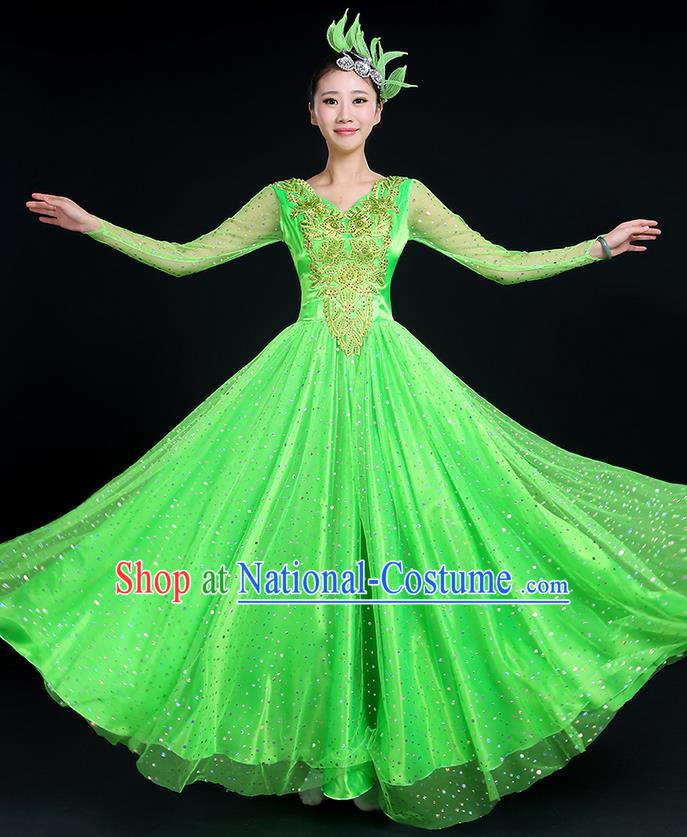 Traditional Chinese Yangge Fan Dancing Costume