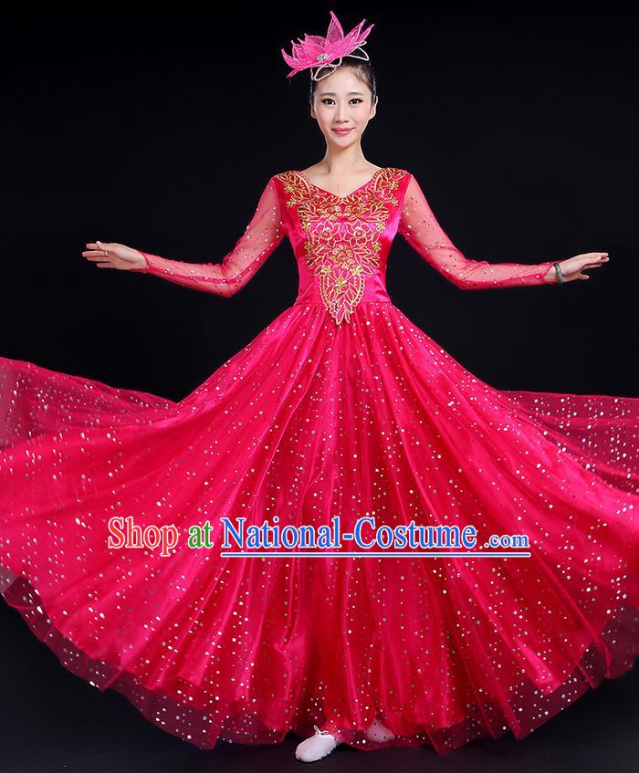 Traditional Chinese Yangge Fan Dancing Costume