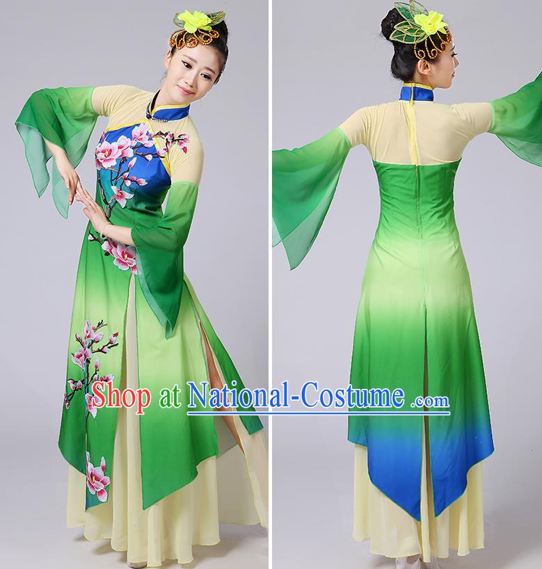 Traditional Chinese Yangge Fan Dancing Costume