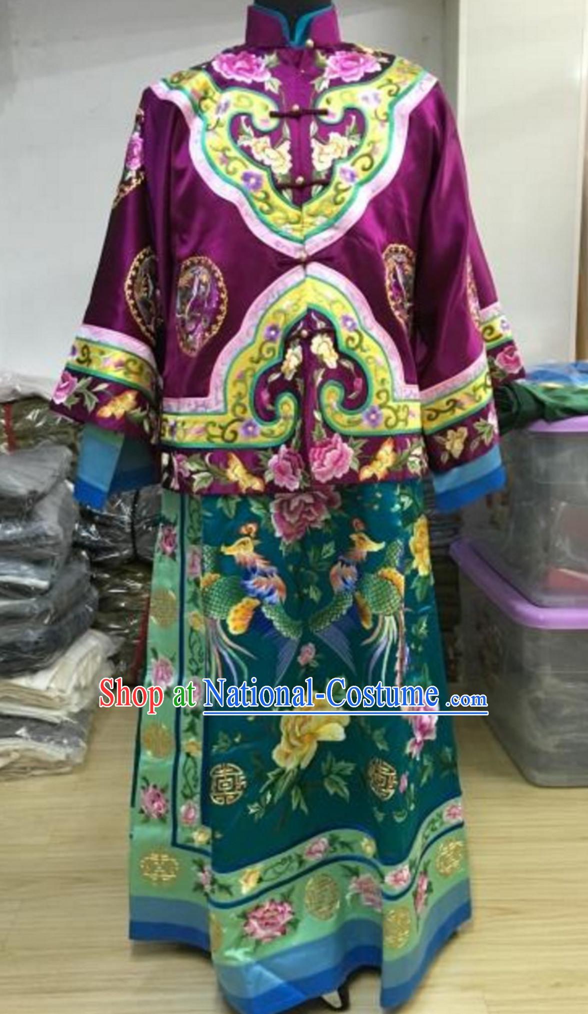 Chinese TV Drama Zhen Huan Legend Empress Embroidered Dress Clothes for Women