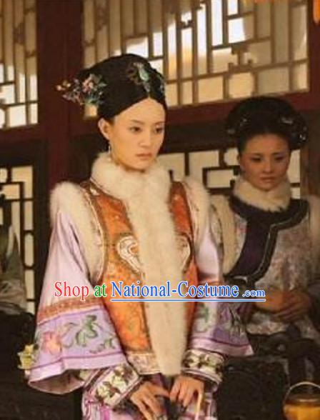 Qing Dynasty Zhen Huan Legend Costumes Clothing for Ladies