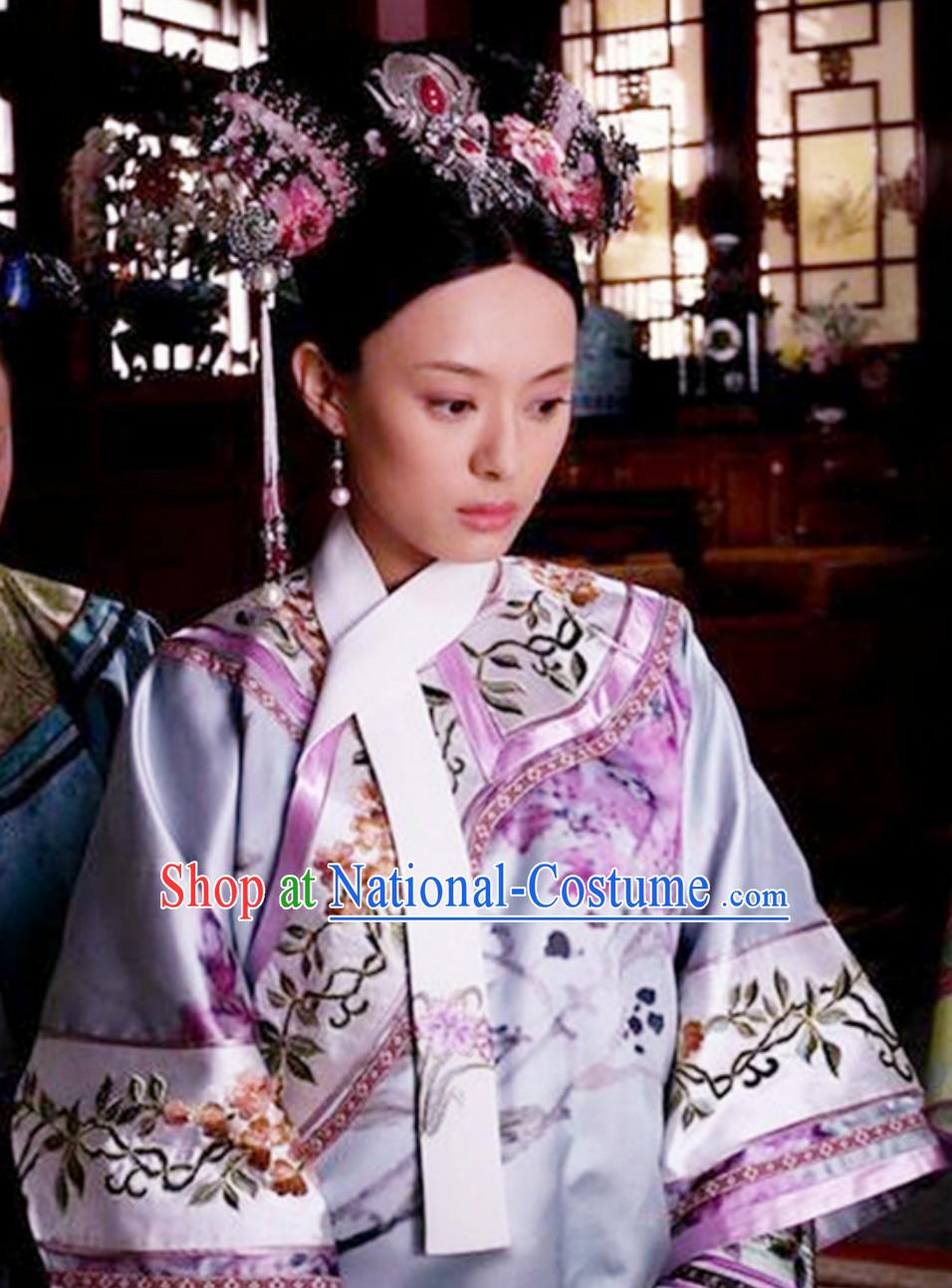 Qing Dynasty Zhen Huan Legend Empress Costumes Clothing for Ladies