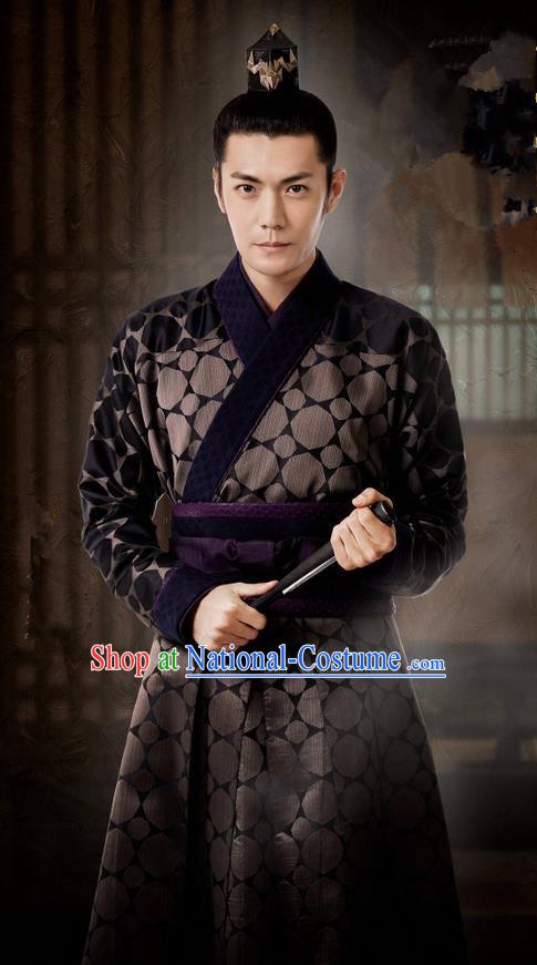 Traditional Ancient Chinese Nobility Childe Costume, Elegant Hanfu Western Wei Dynasty Prince Swordsman Clothing, Chinese Northern Dynasties Aristocratic Clothing for Men