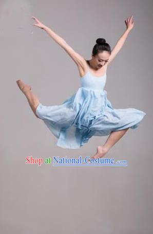 Traditional Modern Dancing Compere Costume, Opening Classic Chorus Singing Group Dance Dress Tu Tu Dancewear, Modern Dance Classic Ballet Dance Elegant Blue Dress for Women