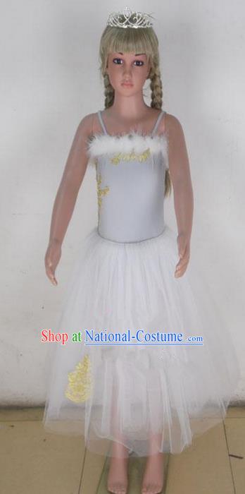 Traditional Modern Dancing Compere Costume,Children Opening Classic Chorus Singing Group Dance Bubble Dress Tu Tu Dancewear, Modern Dance Classic Ballet Dance Elegant Dress for Kids