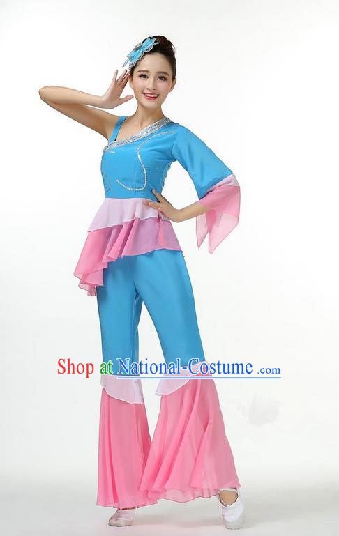 Traditional Chinese Yangge Fan Dance Modern Dance Costume