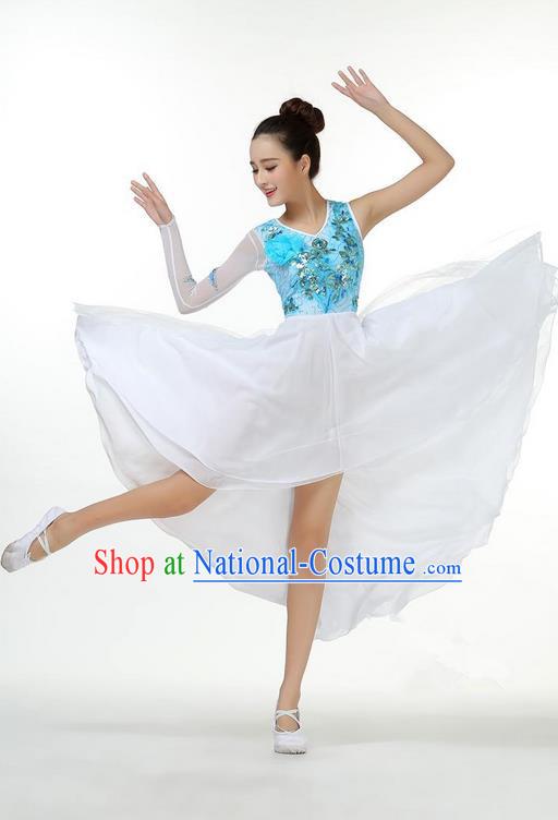 Traditional Chinese Yangge Fan Dance Modern Dance Costume