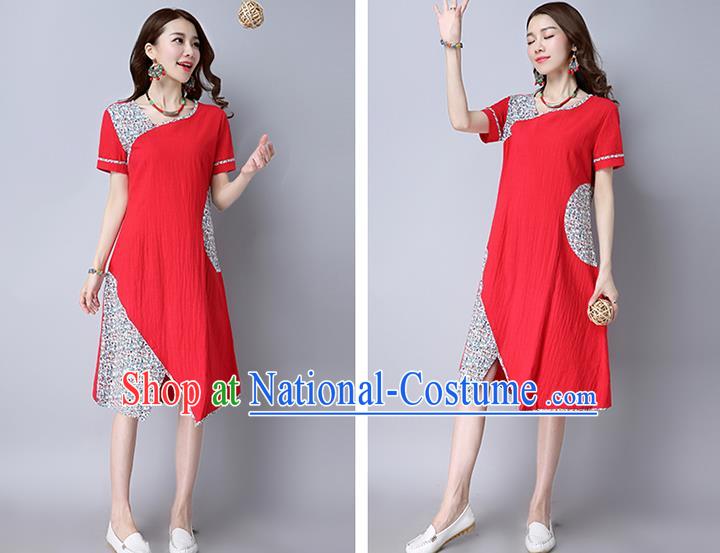 Traditional Ancient Chinese Young Women Cheongsam Dress Republic of China Tangsuit Stand Collar Blouse Dress Tang Suit Clothing for Women