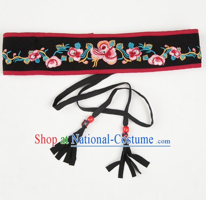 Traditional Chinese National Crafts Female Waistband, Handmade Embroidery Belt Accessories Pendant for Women