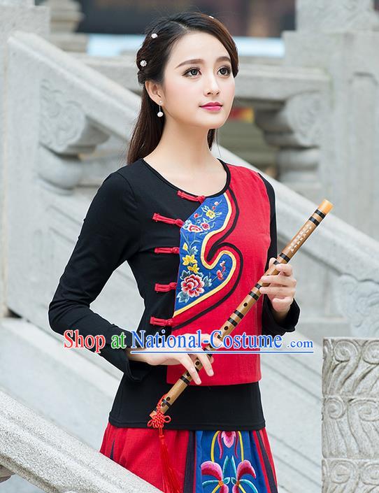 Traditional Ancient Chinese Young Women Cheongsam Dress Republic of China Tangsuit Stand Collar Blouse Dress Tang Suit Clothing for Women