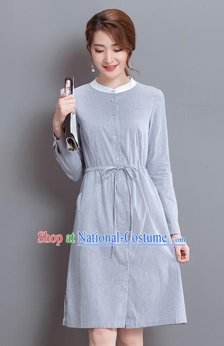 Traditional Ancient Chinese National Costume, Elegant Hanfu Long Sleeve Dress, China Tang Suit Cheongsam Upper Outer Garment Elegant Dress Clothing for Women