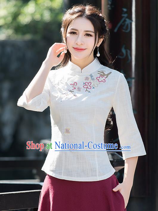 Traditional Ancient Chinese Young Women Cheongsam Dress Republic of China Tangsuit Stand Collar Blouse Dress Tang Suit Clothing for Women