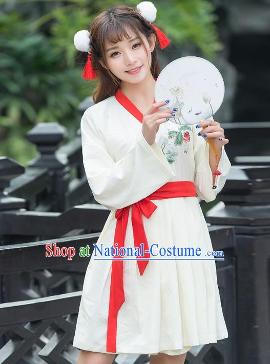 Traditional Ancient Chinese Young Women Cheongsam Dress Republic of China Tangsuit Stand Collar Blouse Dress Tang Suit Clothing for Women