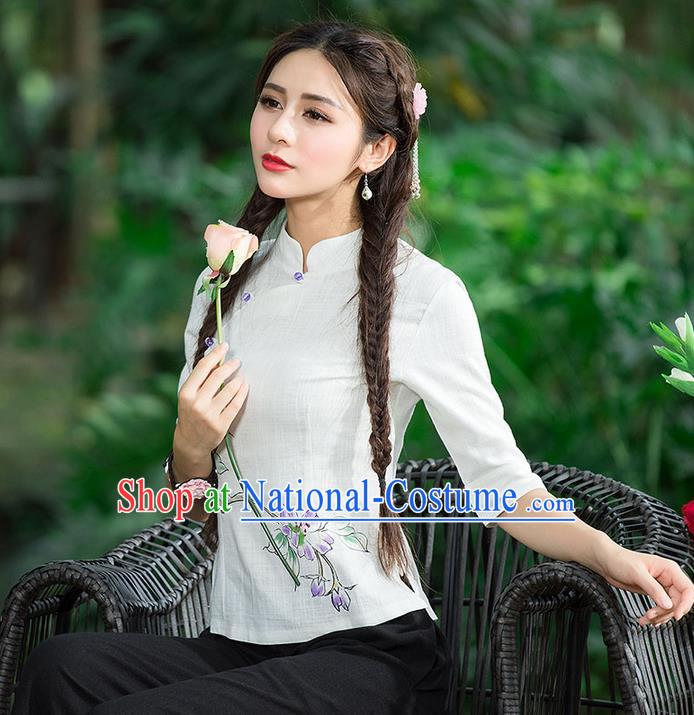 Traditional Ancient Chinese Young Women Cheongsam Dress Republic of China Tangsuit Stand Collar Blouse Dress Tang Suit Clothing for Women