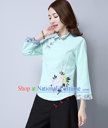 Traditional Ancient Chinese Young Women Cheongsam Dress Republic of China Tangsuit Stand Collar Blouse Dress Tang Suit Clothing for Women