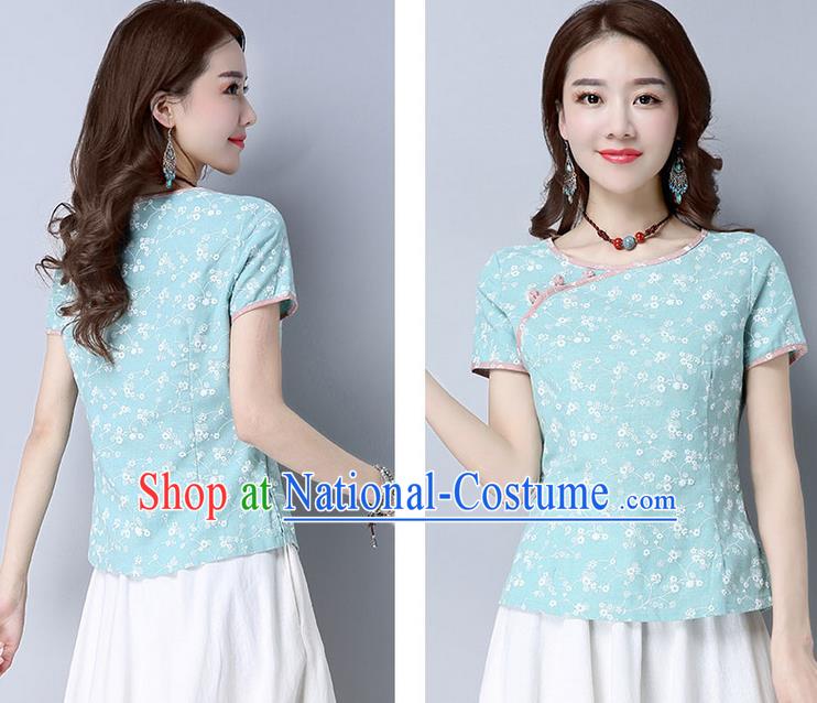 Traditional Ancient Chinese Young Women Cheongsam Dress Republic of China Tangsuit Stand Collar Blouse Dress Tang Suit Clothing for Women