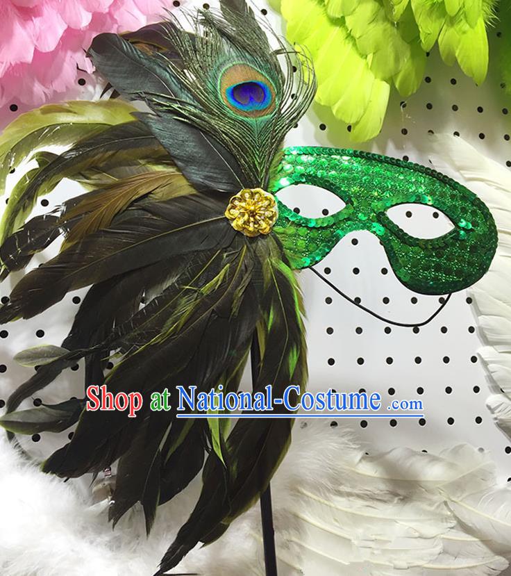 Classicla Halloween Feather Mask Stage Performance Props Fancy Ball Masks for Women