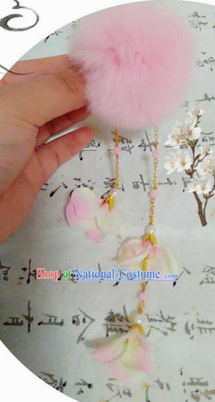 Traditional Handmade Chinese Ancient Classical Hair Accessories, Han Dynasty Barrettes Venonat Hairpin, Hanfu Hair Sticks Tassel Hair Claw, Hair Fascinators Hairpins for Women