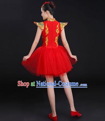 Traditional Chinese Yangge Fan Dancing Costume