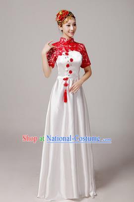 Traditional Chinese Yangge Fan Dancing Costume