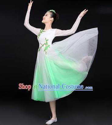 Traditional Chinese Yangge Fan Dancing Costume