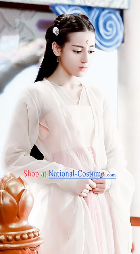 Traditional Chinese Ancient Han Dynasty Fairy Costume, Hanfu Imperial Princess Goddess Dress, China Cosplay Teleplay Ten great III of peach blossom Role Feng jiu Palace Princess Elegant Clothing for Women