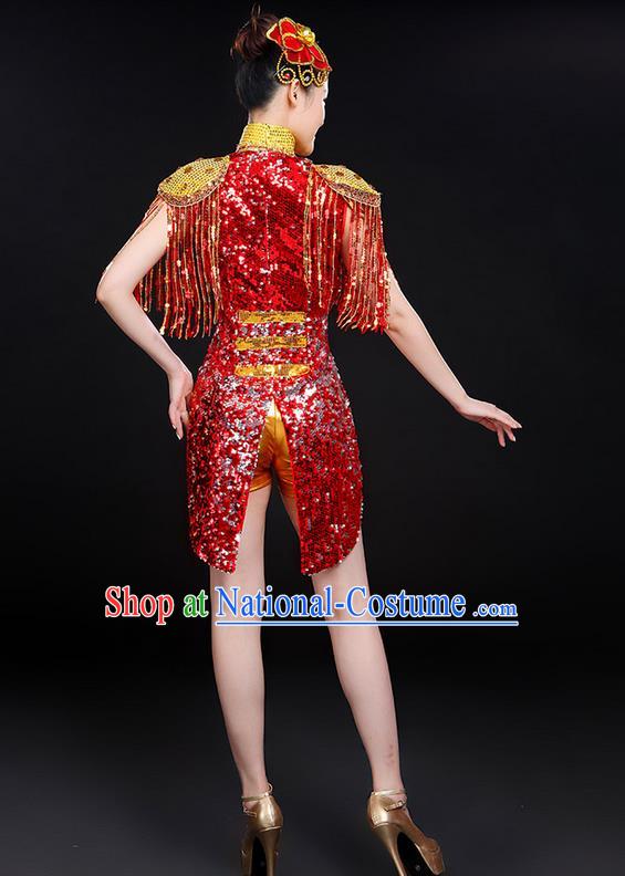 Traditional Chinese Yangge Fan Dancing Costume