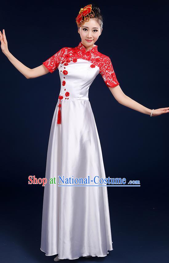 Traditional Chinese Yangge Fan Dancing Costume