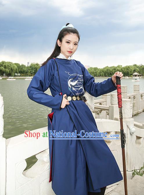 Traditional Chinese Ancient Hanfu Jiang Hu Swordsman Tang Dynasty Imperial Bodyguard Costume for Women for Men