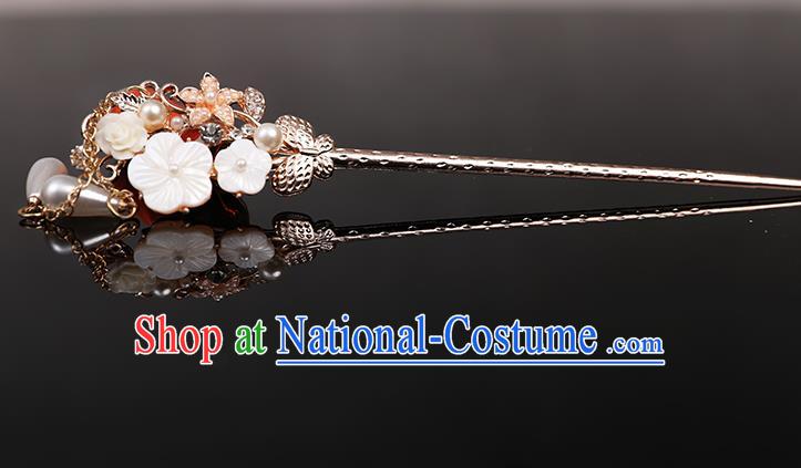 Traditional Handmade Chinese Ancient Classical Hair Accessories Bride Wedding Barrettes, White Hair Sticks Hair Jewellery, Hair Fascinators Hairpins for Women