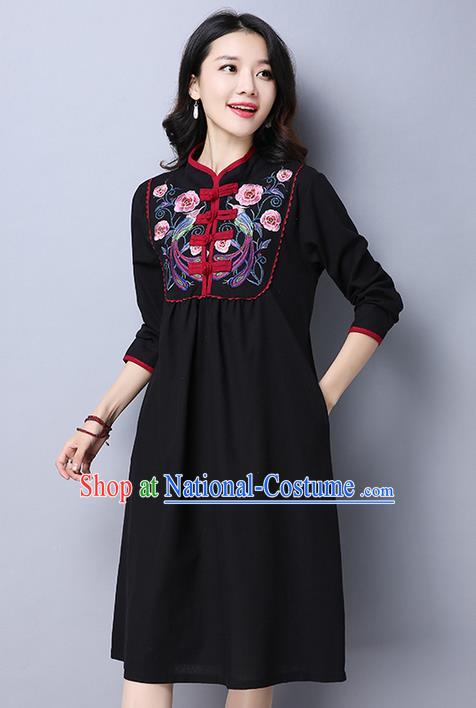 Traditional Ancient Chinese Young Women Cheongsam Dress Republic of China Tangsuit Stand Collar Blouse Dress Tang Suit Clothing for Women