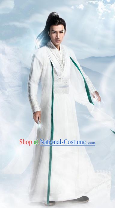 Traditional Ancient Chinese Elegant Swordsman Costume, Chinese Ancient Nobility Childe Dress, Cosplay Chinese Television Drama Flying Daggers Chivalrous Expert Chinese Ming Dynasty Prince Hanfu Clothing for Men