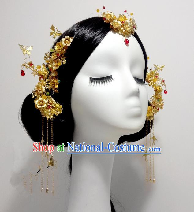 Chinese Ancient Style Hair Jewelry Accessories Hairpins Headwear Headdress Hair Fascinators for Women