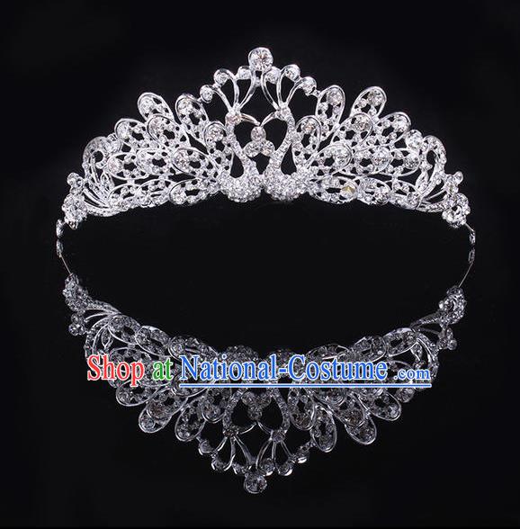 Top Grade Handmade Chinese Classical Hair Accessories, Children Baroque Style Headband Princess Royal Crown Crystal Coronet, Hair Sticks Hair Jewellery, Hair Clasp for Kids Girls