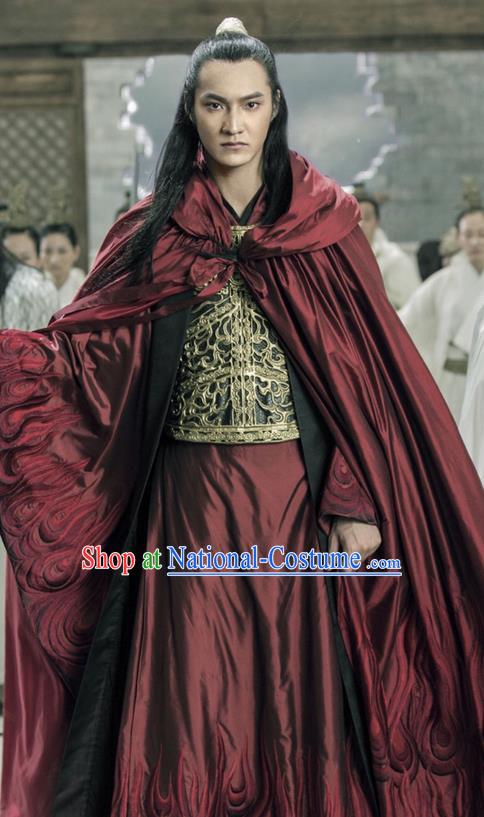 Traditional Ancient Chinese Elegant Swordsman Costume, Chinese Ancient Nobility Warrior General Corselet Dress, Cosplay Chinese Emprise Film Sword Master Chivalrous Expert Chinese Ming Dynasty Kawaler Hanfu Clothing for Men