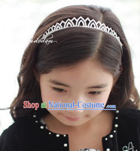 Top Grade Handmade Classical Hair Accessories, Children Baroque Style Crystal Princess Wedding Royal Crown Hair Jewellery Hair Clasp for Kids Girls