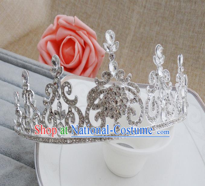 Top Grade Handmade Classical Hair Accessories, Children Baroque Style Crystal Royal Crown Princess Wedding Hair Jewellery Hair Clasp for Kids Girls