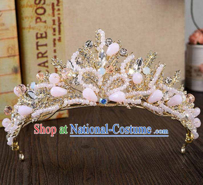 Top Grade Handmade Classical Hair Accessories, Children Baroque Style Beads Crystal Baby Princess Royal Crown Hair Clasp Jewellery for Kids Girls