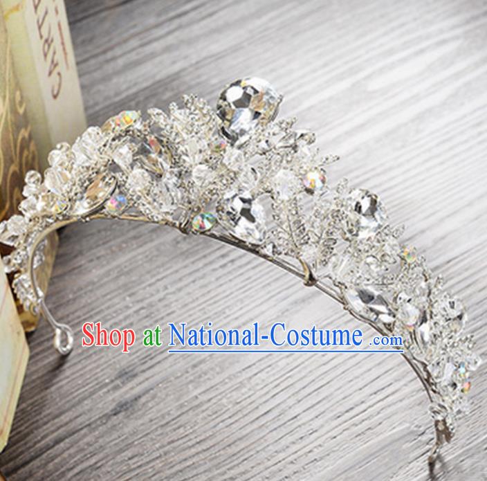 Top Grade Handmade Classical Hair Jewelry Accessories, Children Baroque Style Crystal Baby Princess Royal Crown Hair Clasp Jewellery for Kids Girls