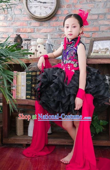 Traditional Ancient Chinese Classical Dance Costume and Hair Accessories Props Headwear Classical Dance Hair Ornaments Complete Set for Kids