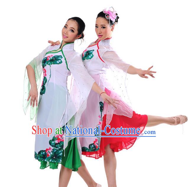 Traditional Chinese Classical Dance Yangge Fan Dancing Costume, Folk Dance Yangko Costume For Women